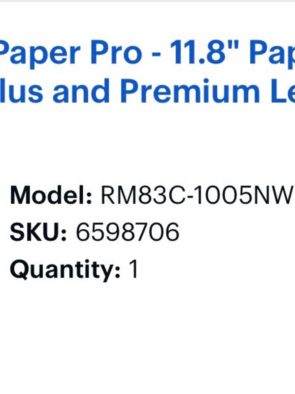 reMarkable Paper Pro 11.8” Tablet Bundle – Marker Plus + Leather Folio